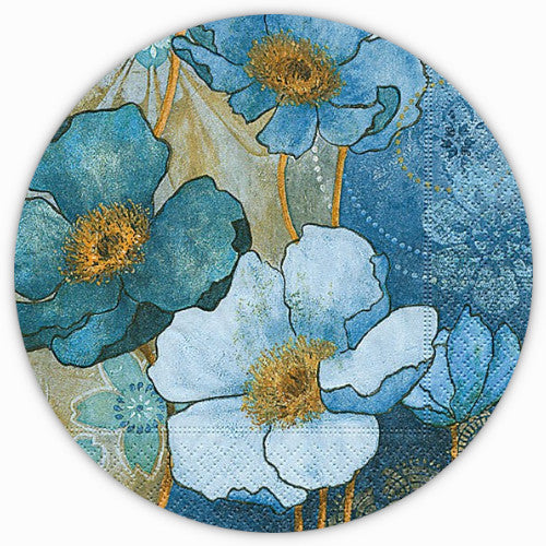 Napkins for Decoupage Blue Heirloom Flowers – Ninnys Napkins