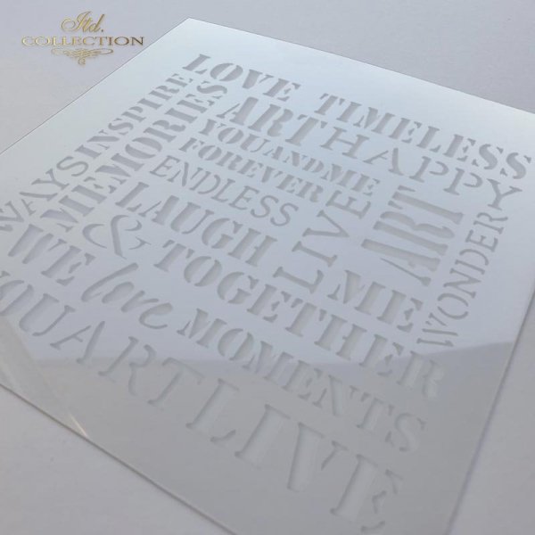 6" Transparent Stencil - Art Words