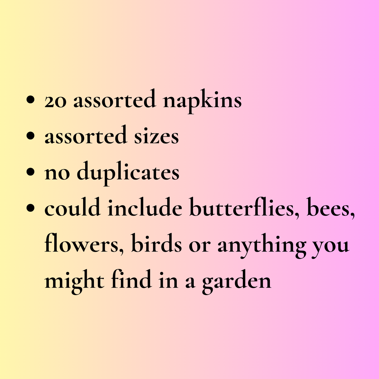 Napkin Surprise Pack - Secret Garden