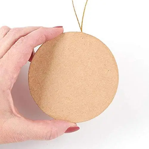 3-3/4" Dia - Paper Mache Blank Round Circle Ornament