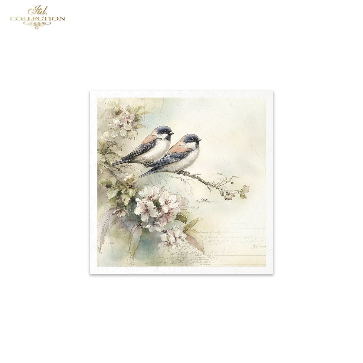 Decoupage Rice Paper Mini Set - Birds and Bells