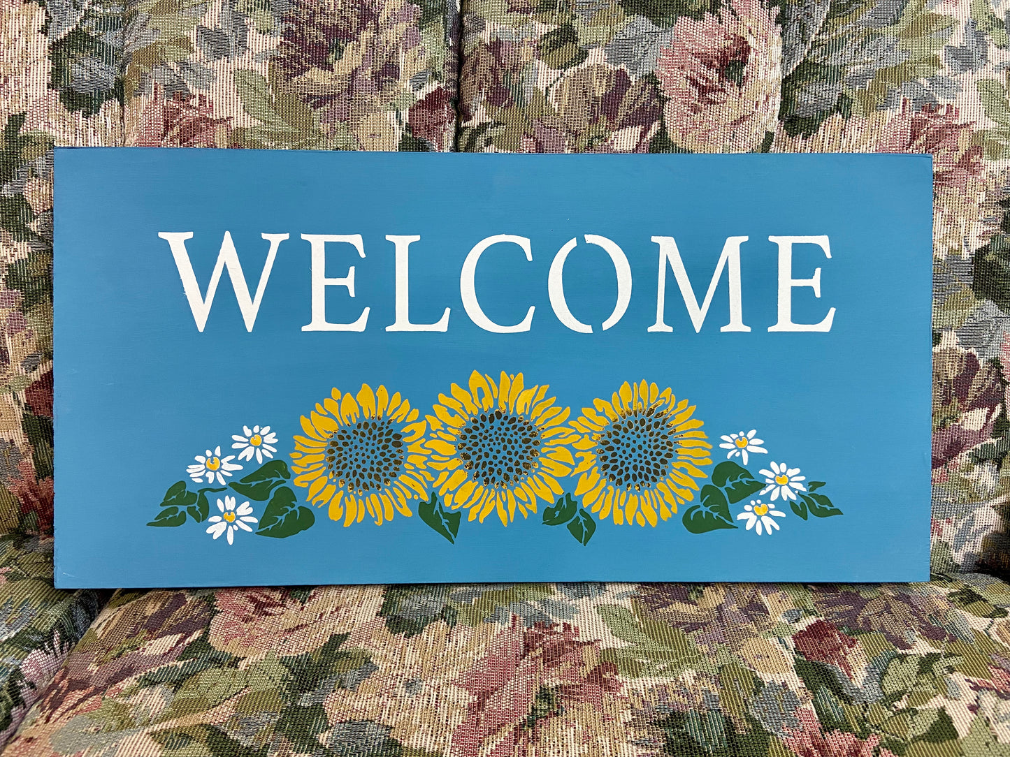 TCW The Crafters Workshop 16.5” x 6″ Sign Stencil - Sunflower Spray
