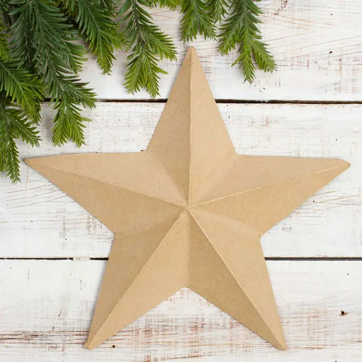 Blank Paper Mache Dimensional Star