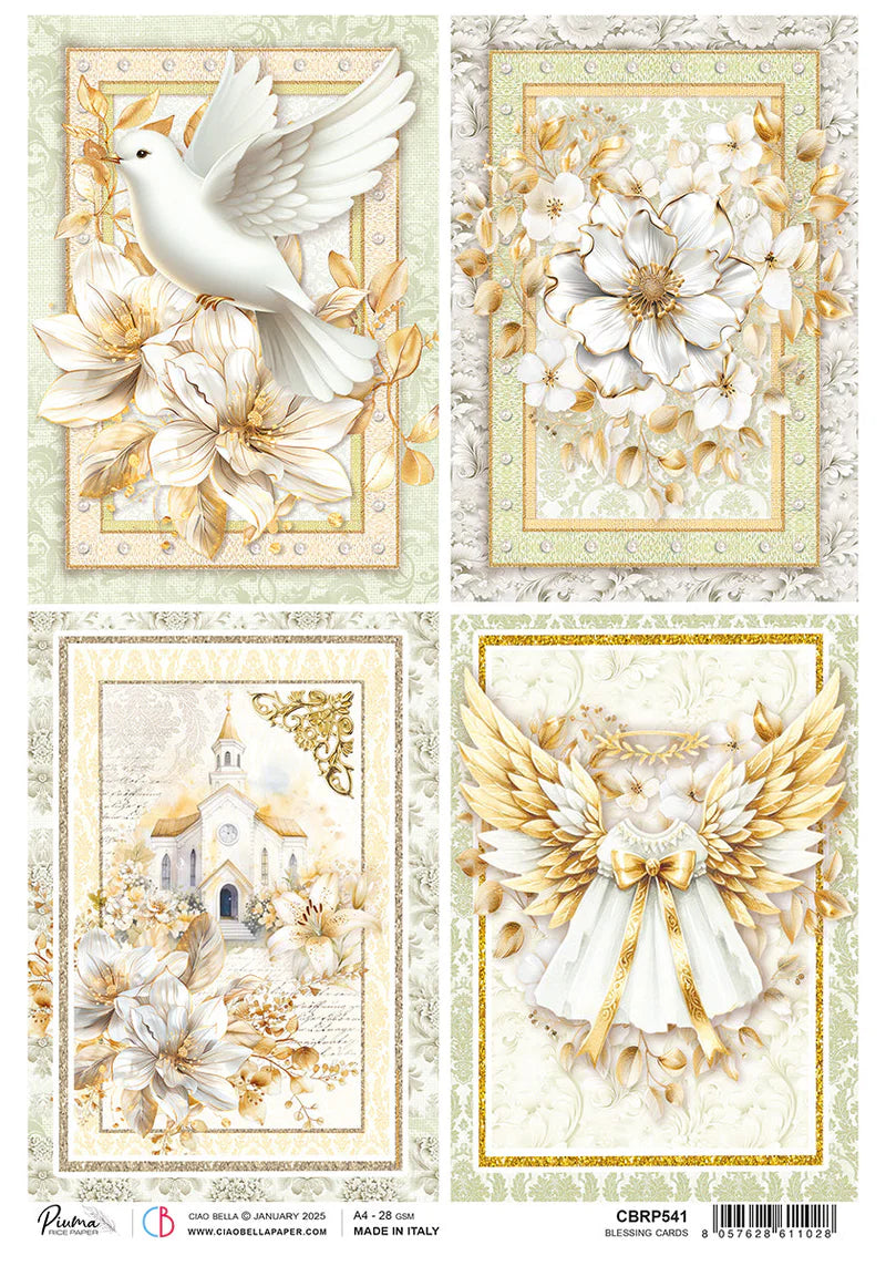 Ciao Bella A4 Rice Paper - Blessing Cards