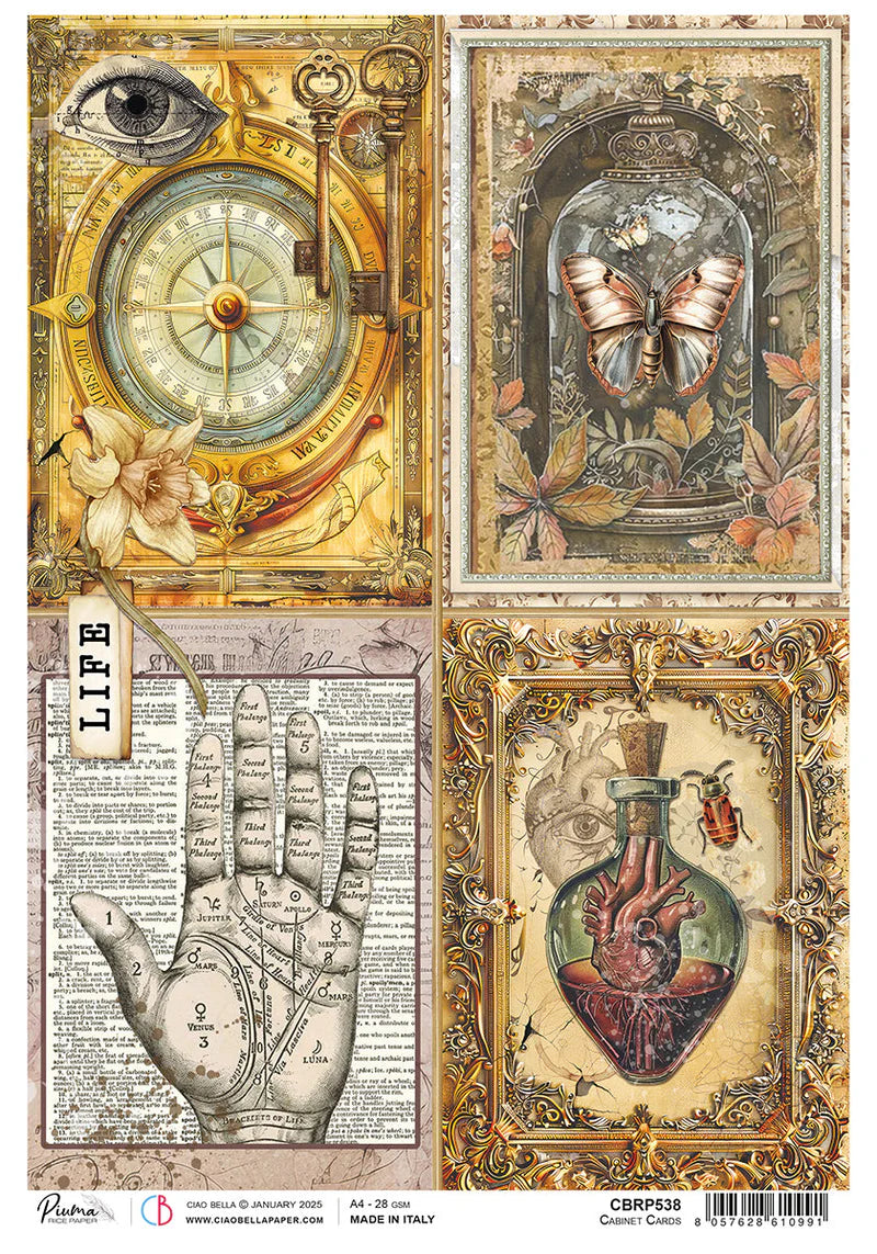 Ciao Bella A4 Rice Paper - Cabinet Cards