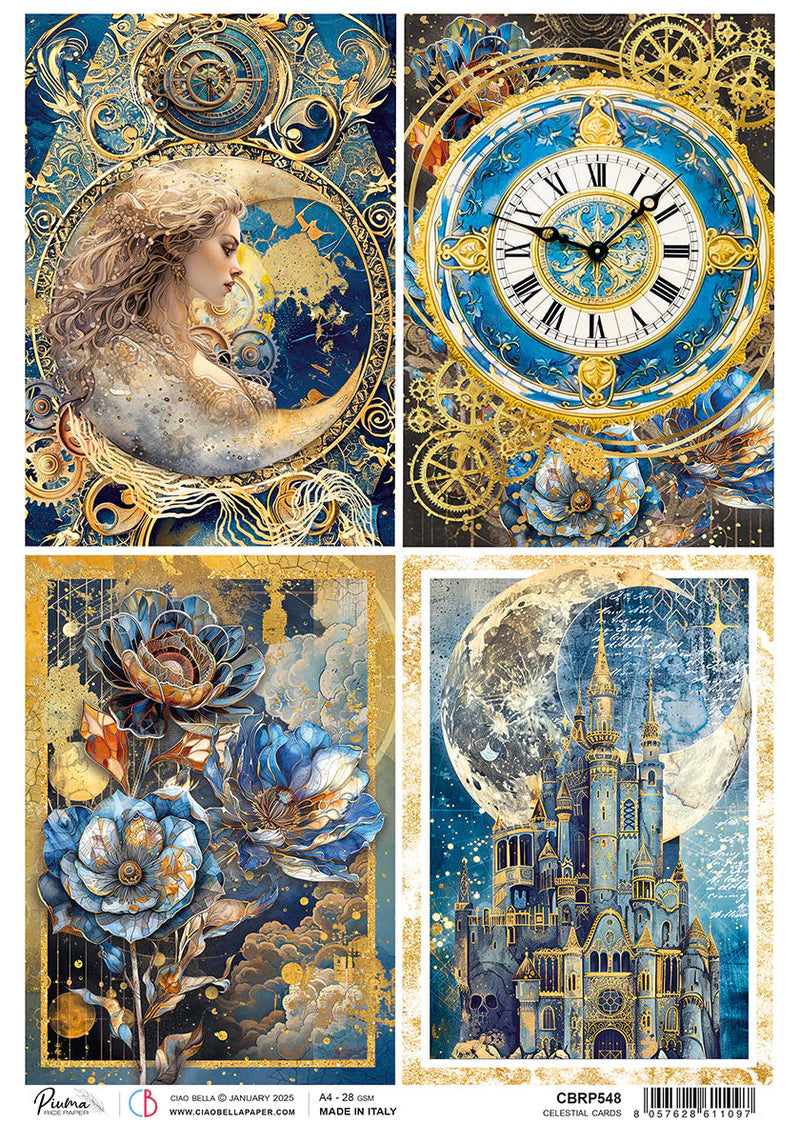 Ciao Bella A4 Rice Paper - Celestial Cards