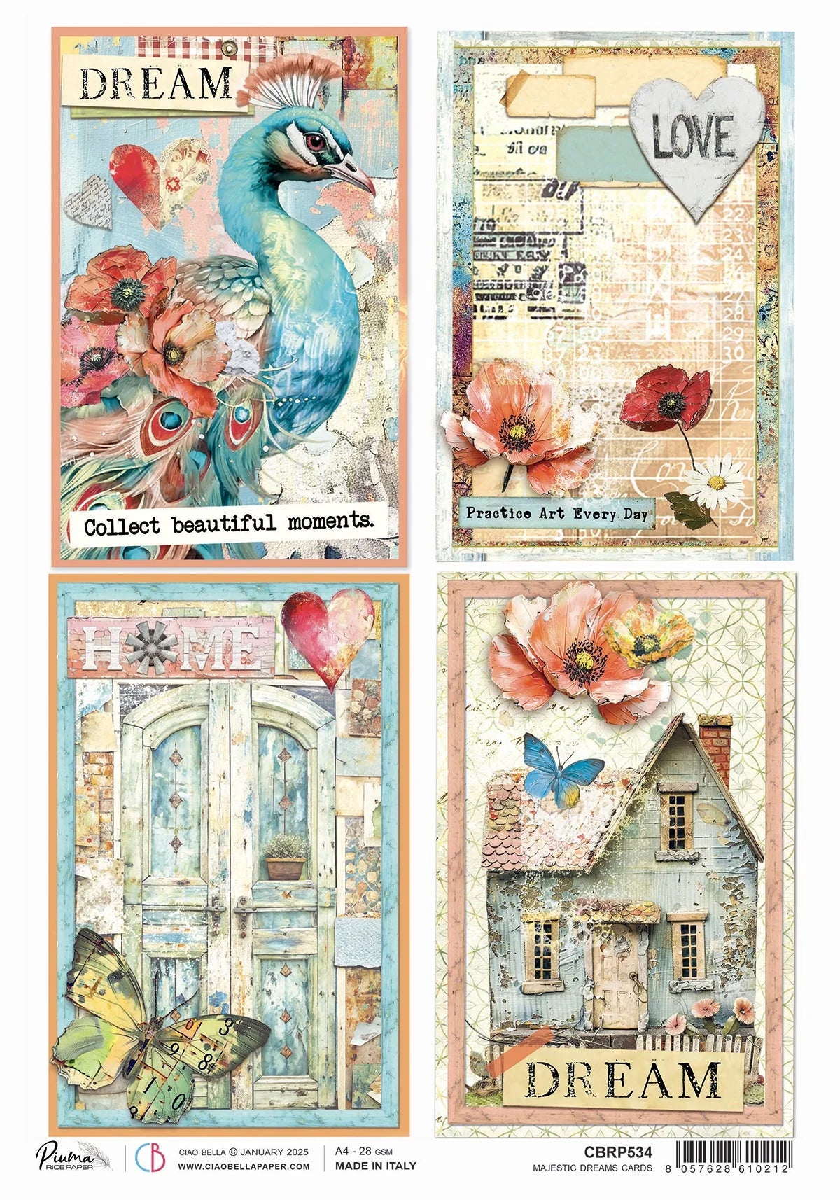 Ciao Bella A4 Rice Paper - Majestic Dreams Cards