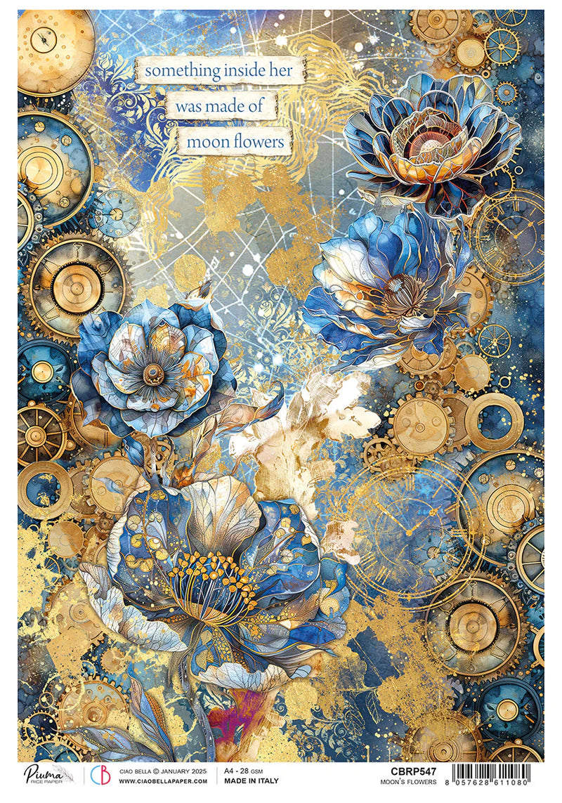 Ciao Bella A4 Rice Paper - Moon's Flowers