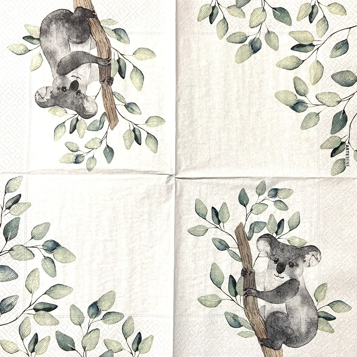 Decoupage Lunch Napkins 6.5" (2pcs) - Cute Koala