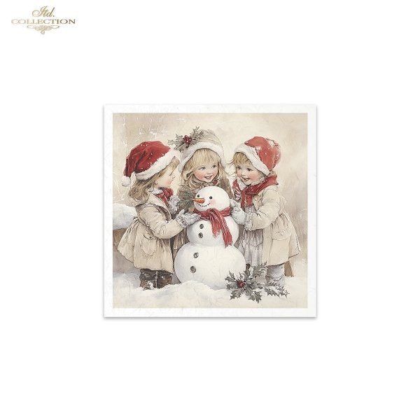 Decoupage Mini Rice Paper Set - Christmas Children (Special Pre-Order)