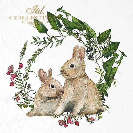 Decoupage Mini Rice Paper Set - Easter Animals II