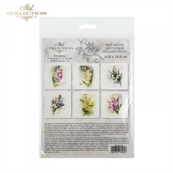 Decoupage Mini Rice Paper Set - Spring Flowers II