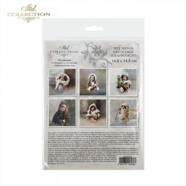 Decoupage Mini Rice Paper Set - Vintage Girls