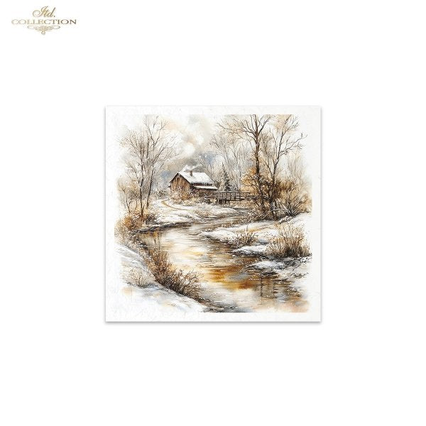 Decoupage Mini Rice Paper Set - Winter Scenery II (Special Pre-Order)
