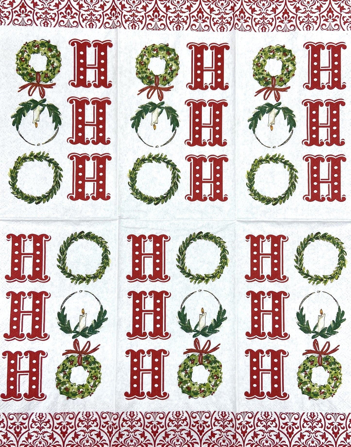 Decoupage Napkins 4"x 6.5" (2pcs)- Ho Ho Ho