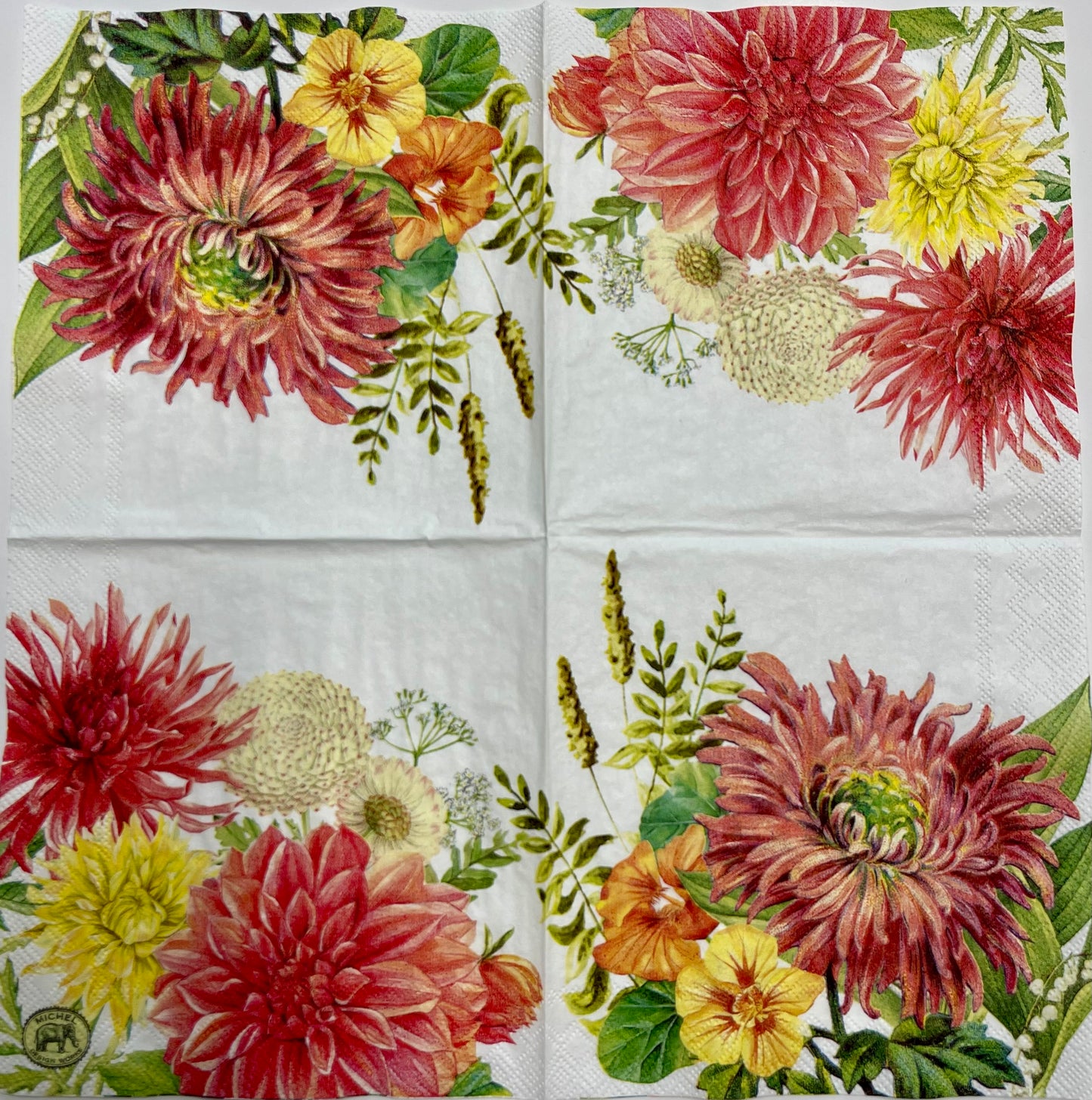 Decoupage Napkins 5" (2pcs)- Dahlias