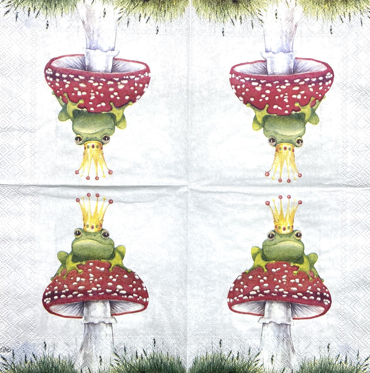 Decoupage Napkins 5" (2pcs)- Lucky Frog