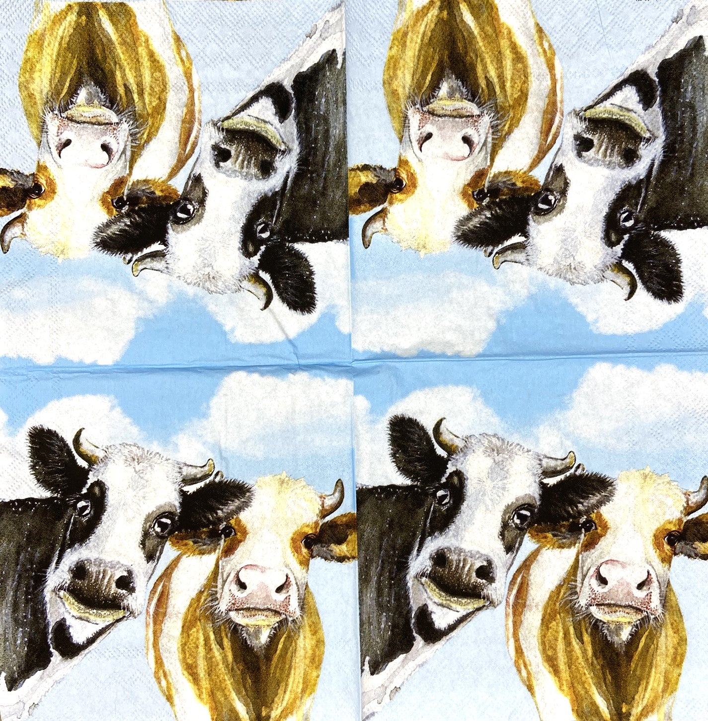 Decoupage Napkins 6.5" (2pcs)- Alma and Bella cows