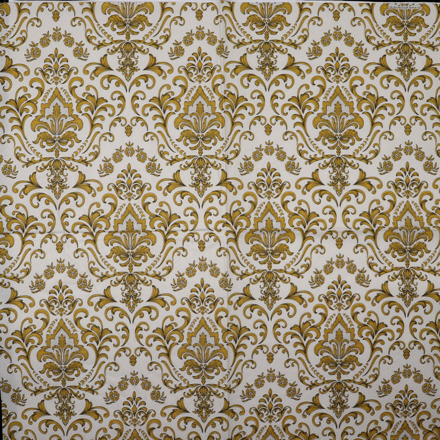 Decoupage Napkins 6.5" (2pcs)- Baroque Ornament Cream