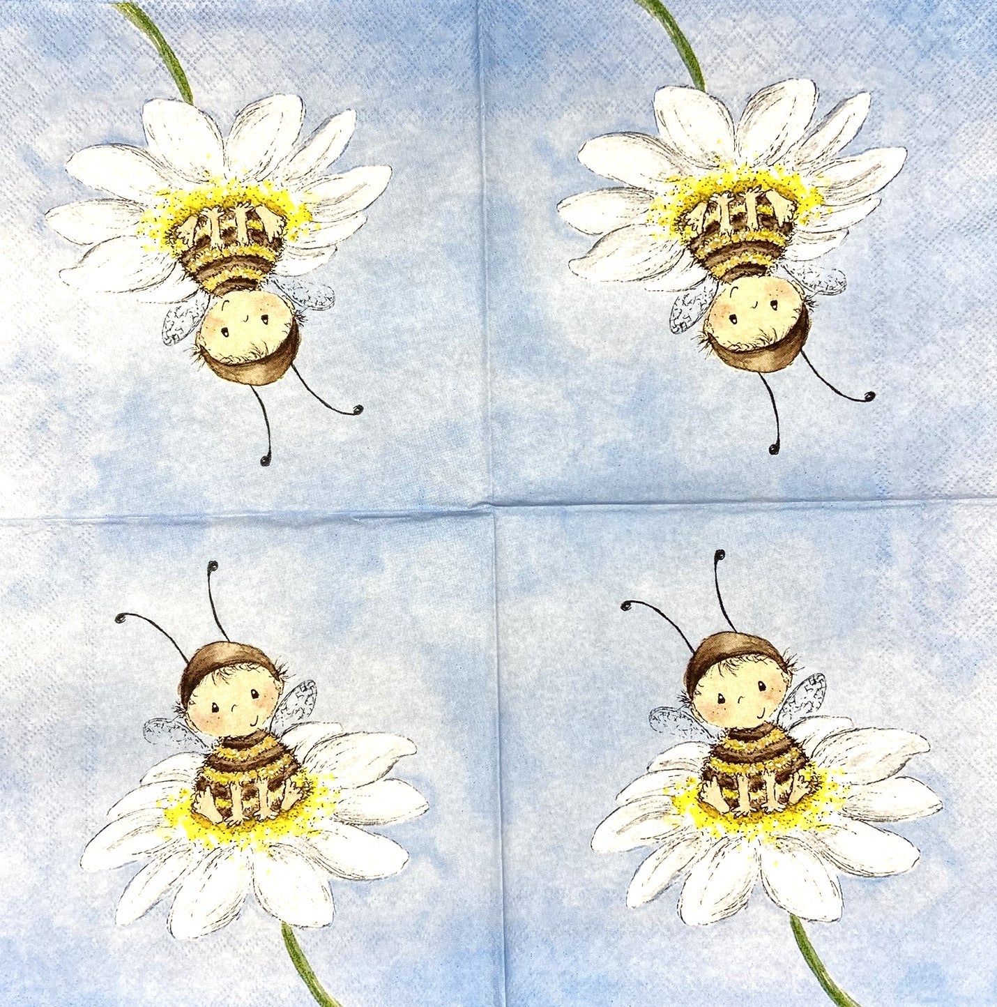 Decoupage Napkins 6.5" (2pcs)- Bee Child