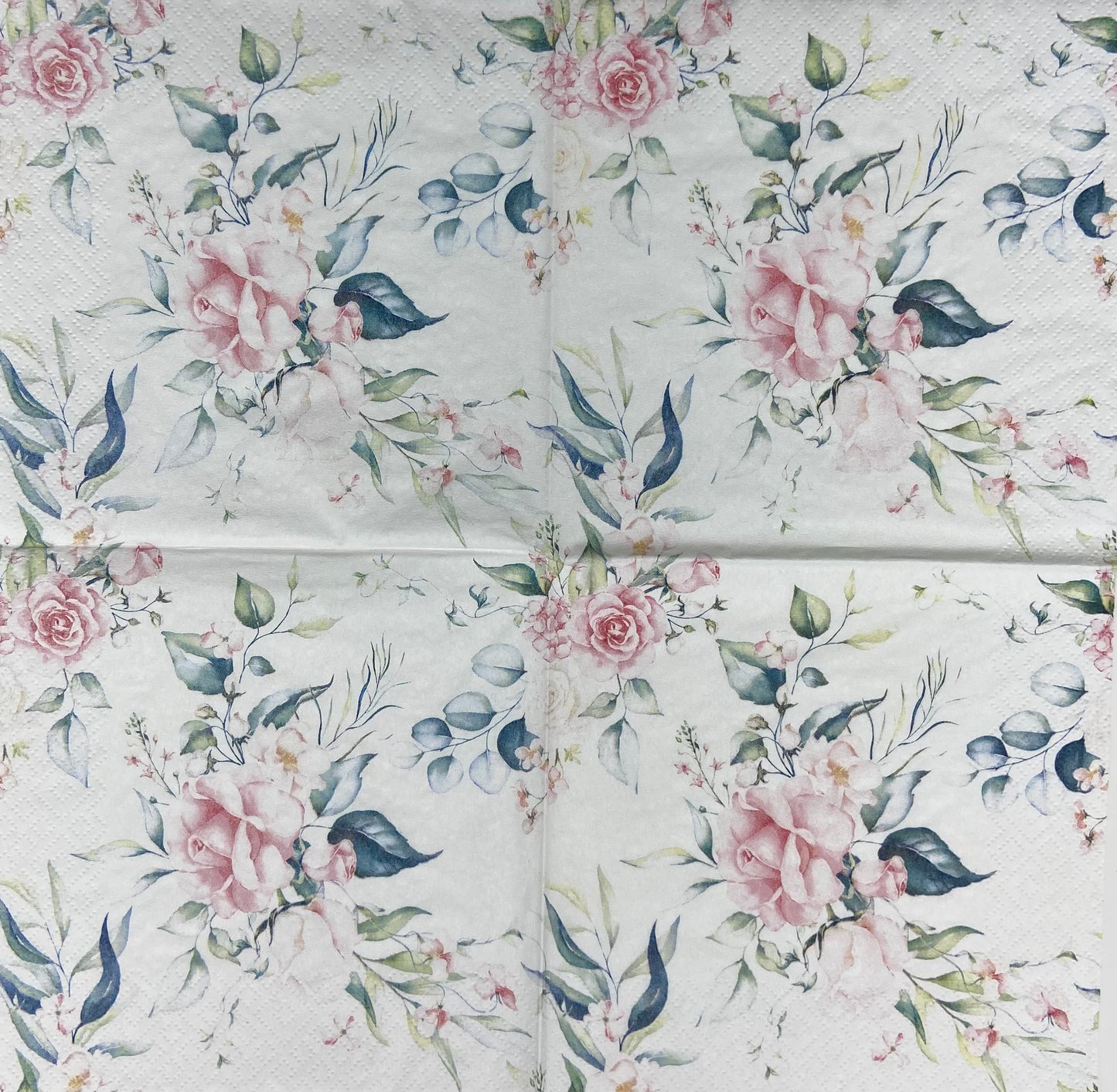 Decoupage Napkins 6.5" (2pcs)- Blush PINK Bouquet