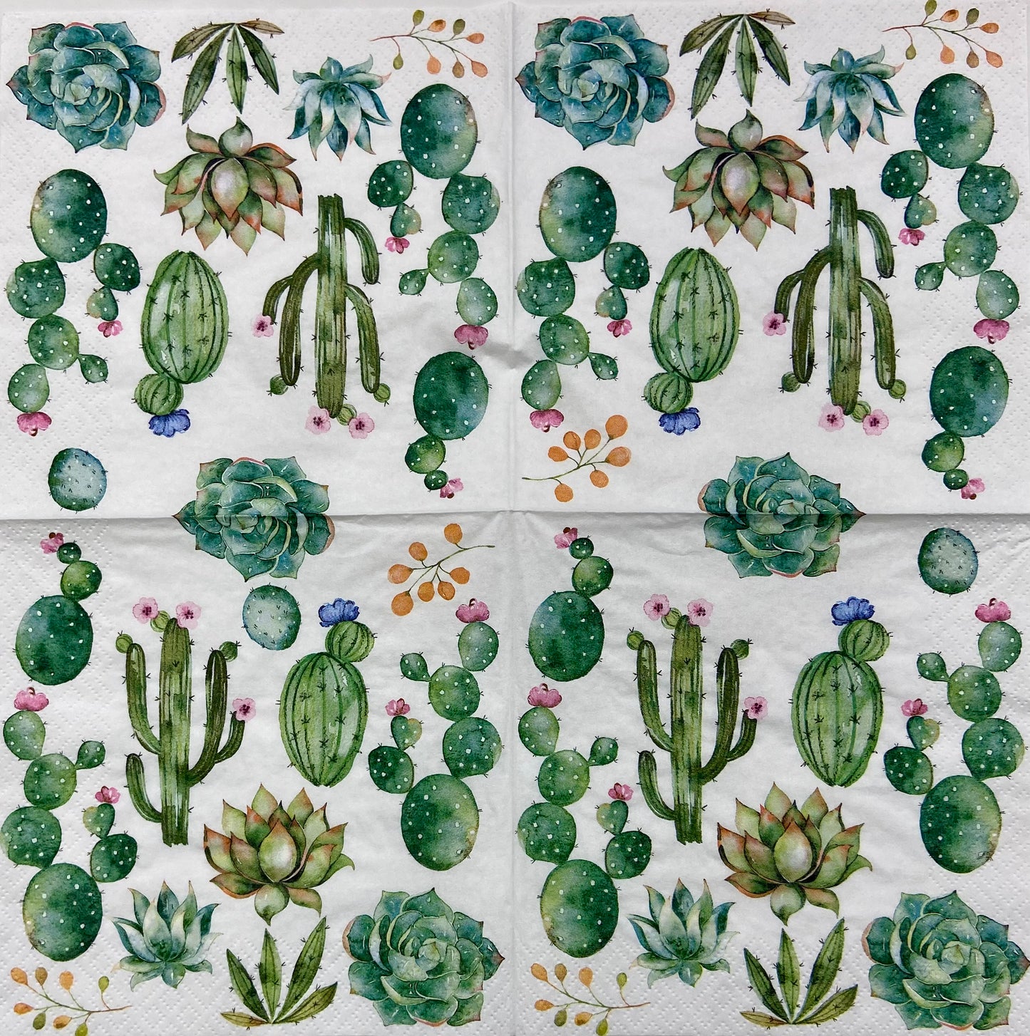Decoupage Napkins 6.5" (2pcs)- Cactus & Succulents
