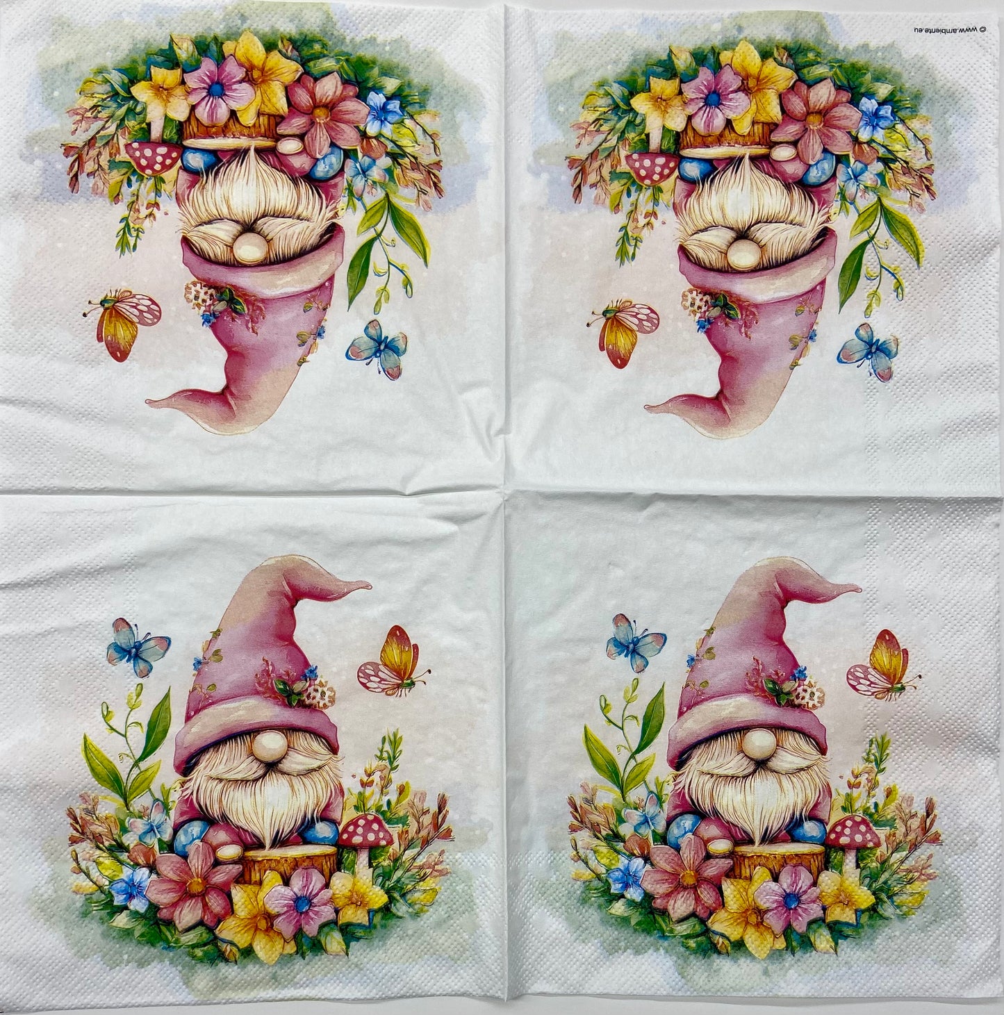 Decoupage Napkins 6.5" (2pcs)- Charming Gnome