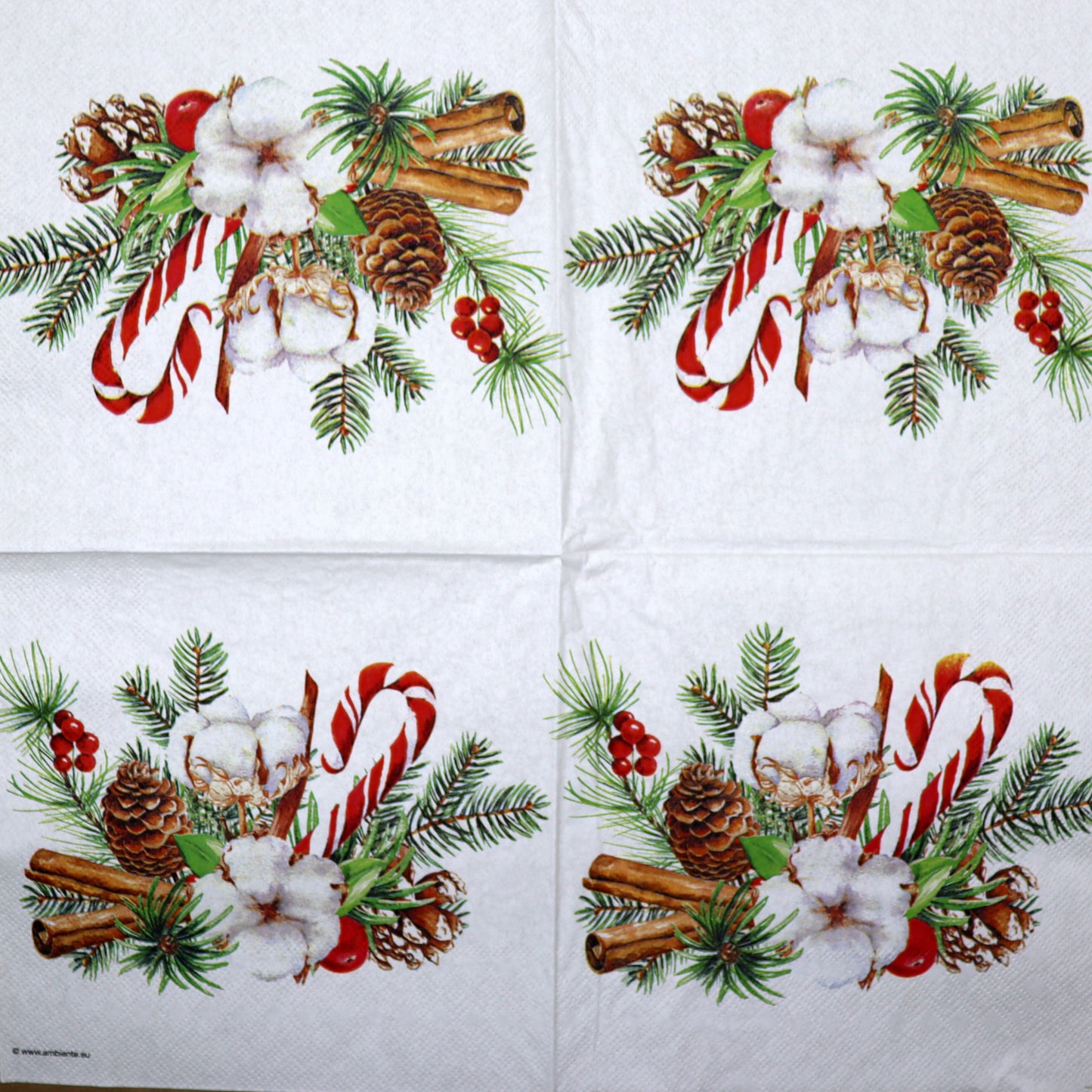 Decoupage Napkins 6.5" (2pcs)- Christmas Arrangement