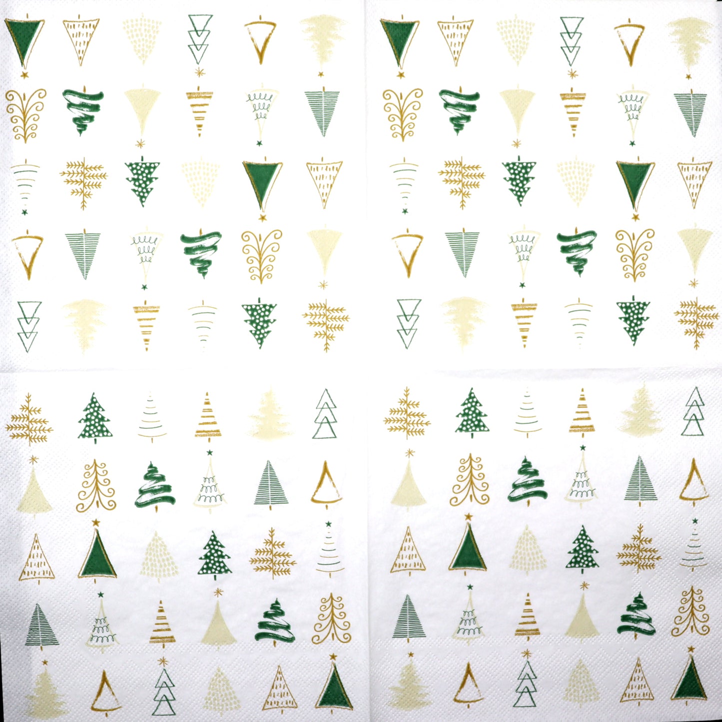 Decoupage Napkins 6.5" (2pcs)- Christmas Tree Doodles