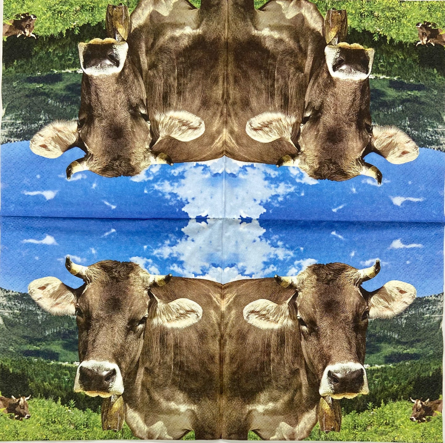 Decoupage Napkins 6.5" (2pcs)- Cow Wally