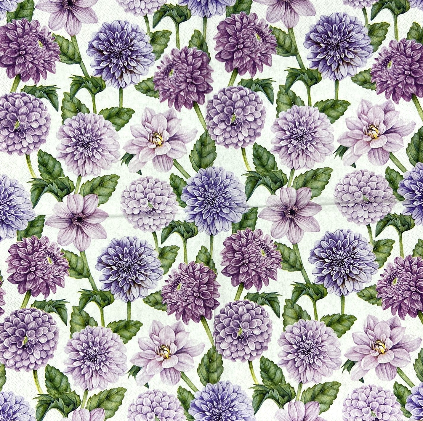 Decoupage Napkins 6.5" (2pcs)- Dahlias in Bloom