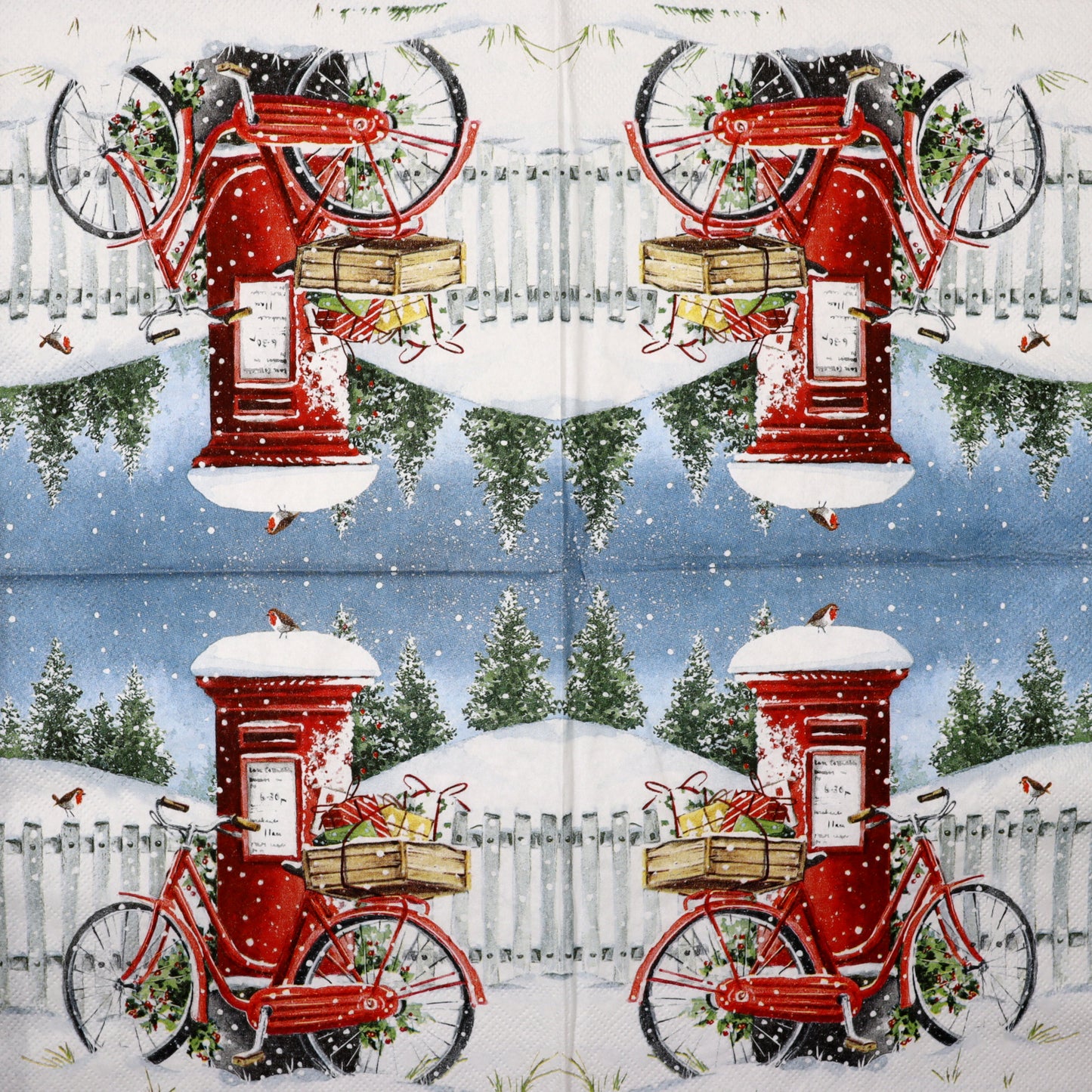 Decoupage Napkins 6.5" (2pcs)- Delivery Bike