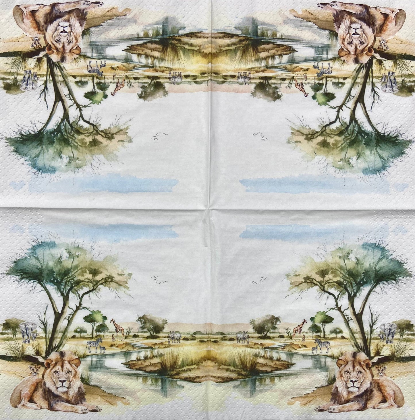 Decoupage Napkins 6.5" (2pcs)- Etosha Park