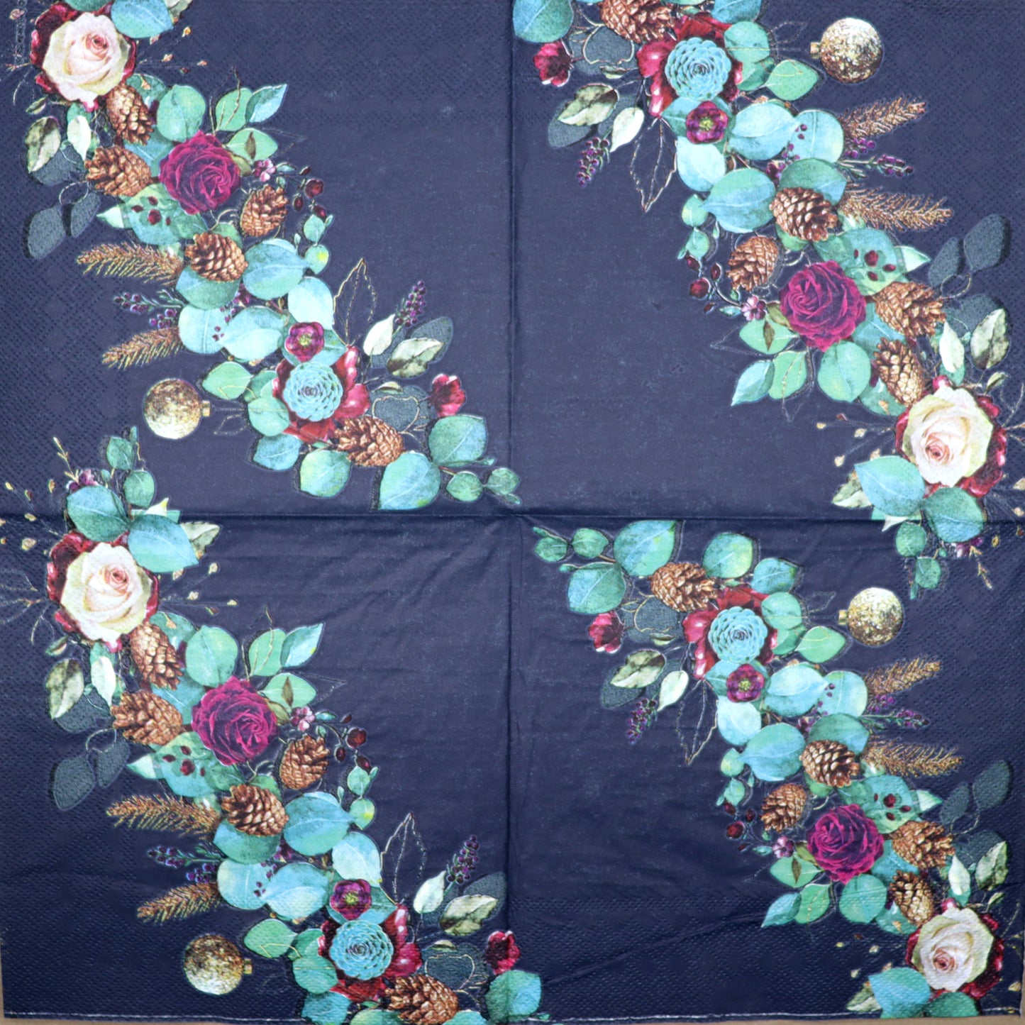 Decoupage Napkins 6.5" (2pcs)- Eucalyptus Black