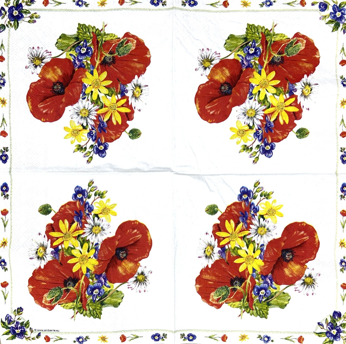 Decoupage Napkins 6.5" (2pcs)- Field Bouquet