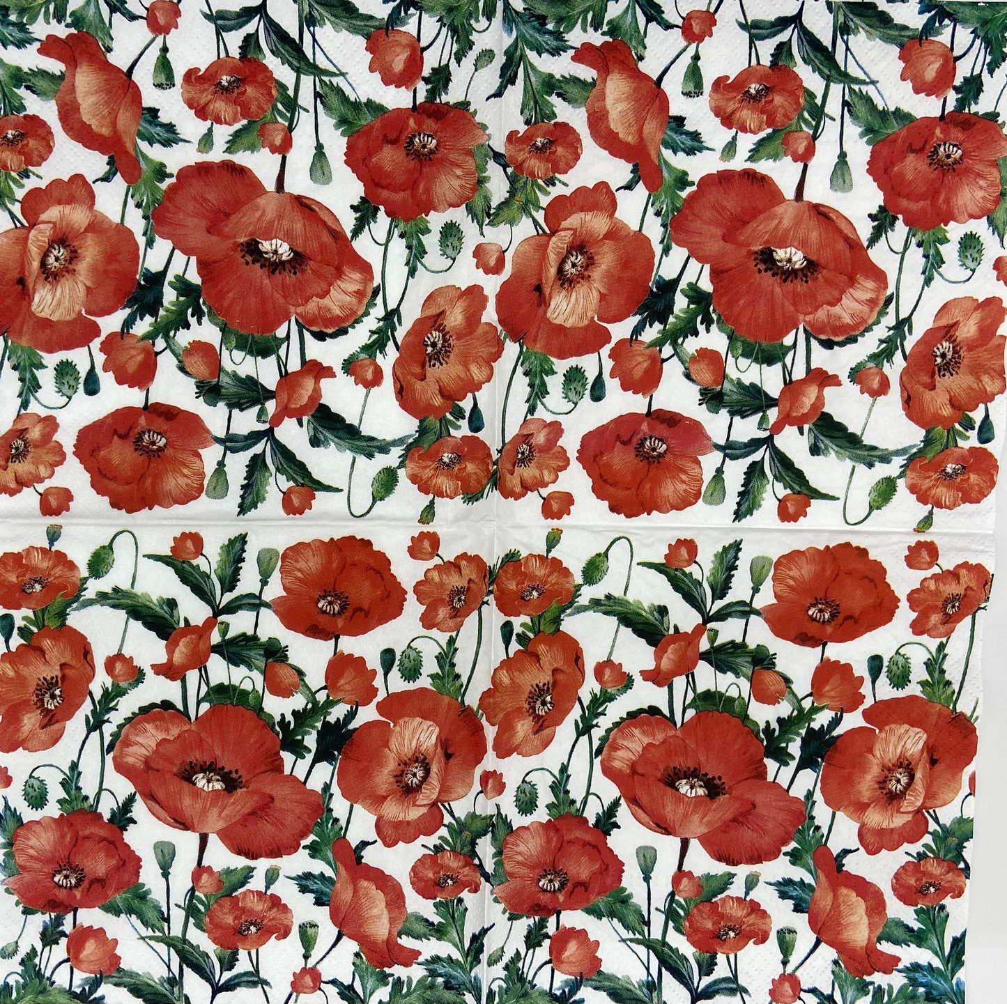 Decoupage Napkins 6.5" (2pcs)- Flanders Poppy