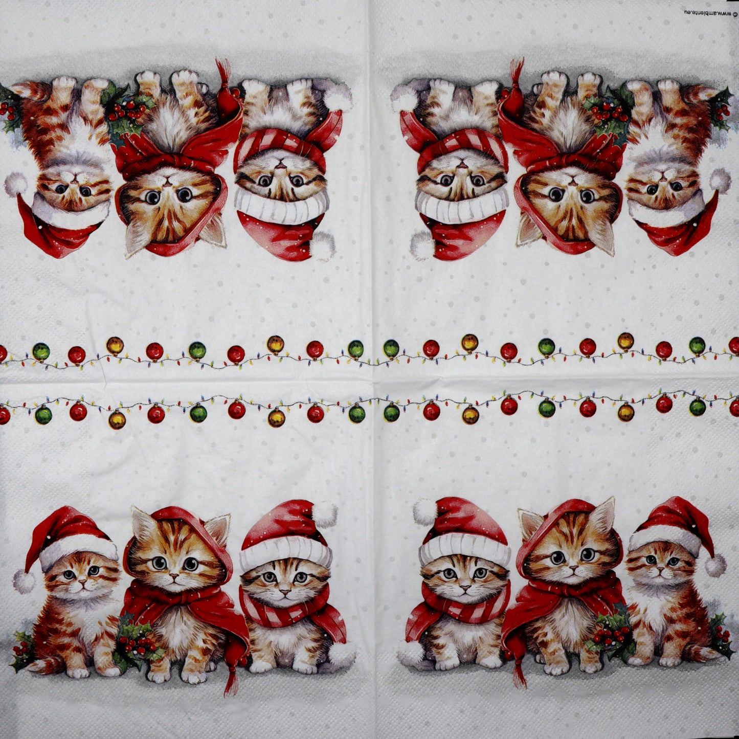 Decoupage Napkins 6.5" (2pcs)- Funny Cute Kittens