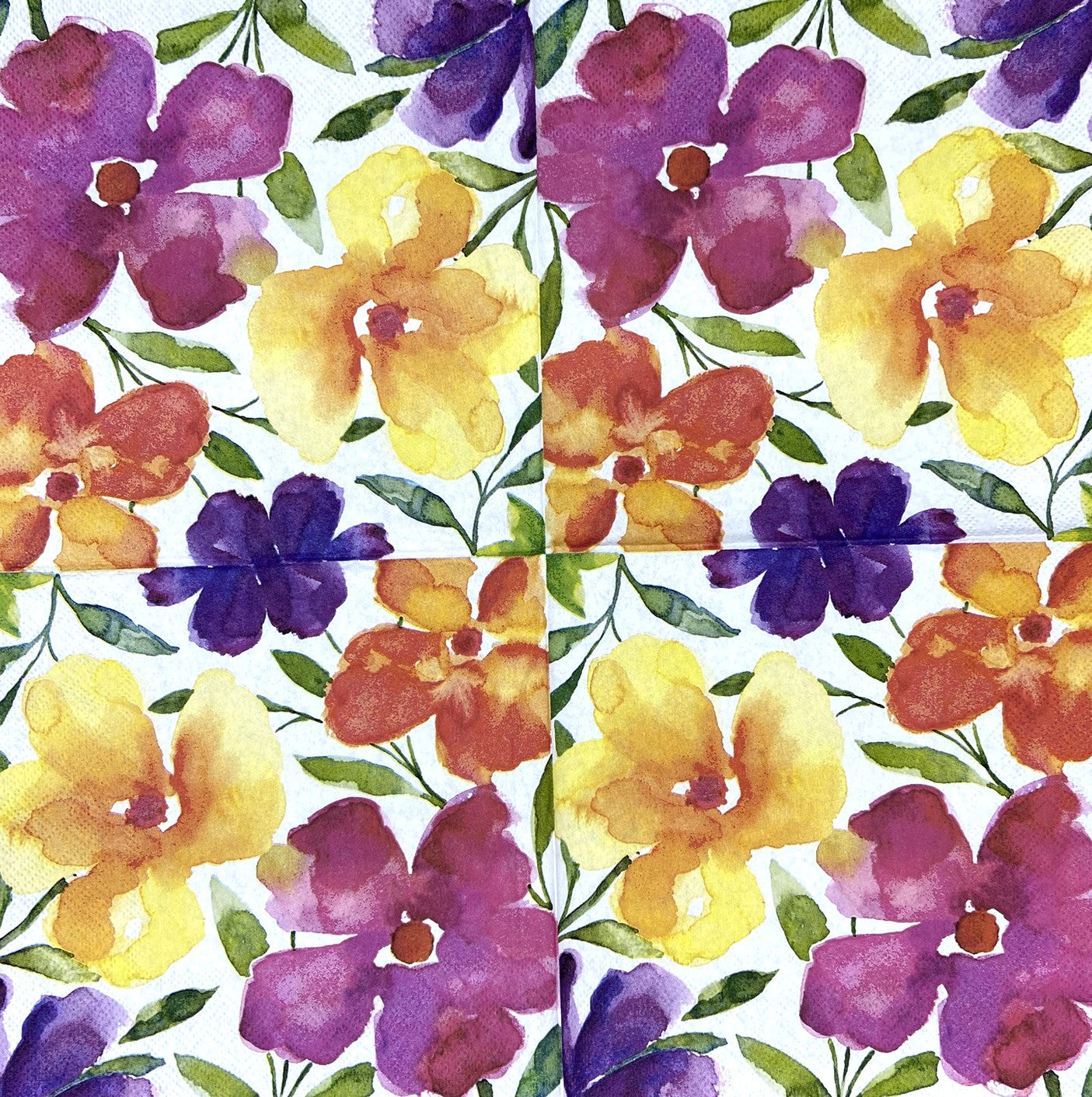 Decoupage Napkins 6.5" (2pcs)- Happy Bloomers