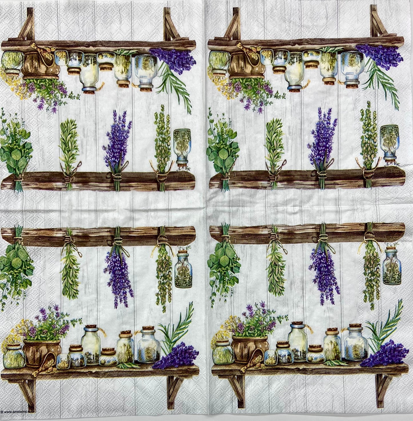 Decoupage Napkins 6.5" (2pcs)- Herb Kitchen