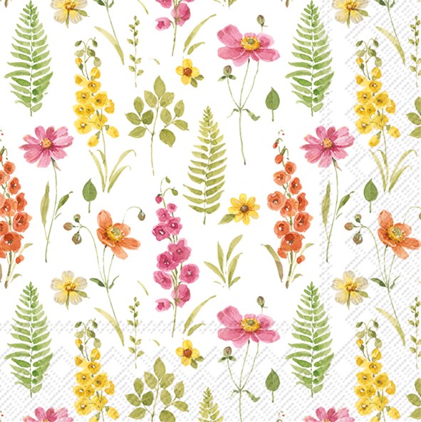 Decoupage Napkins 6.5" (2pcs)- Hop Into Flowers