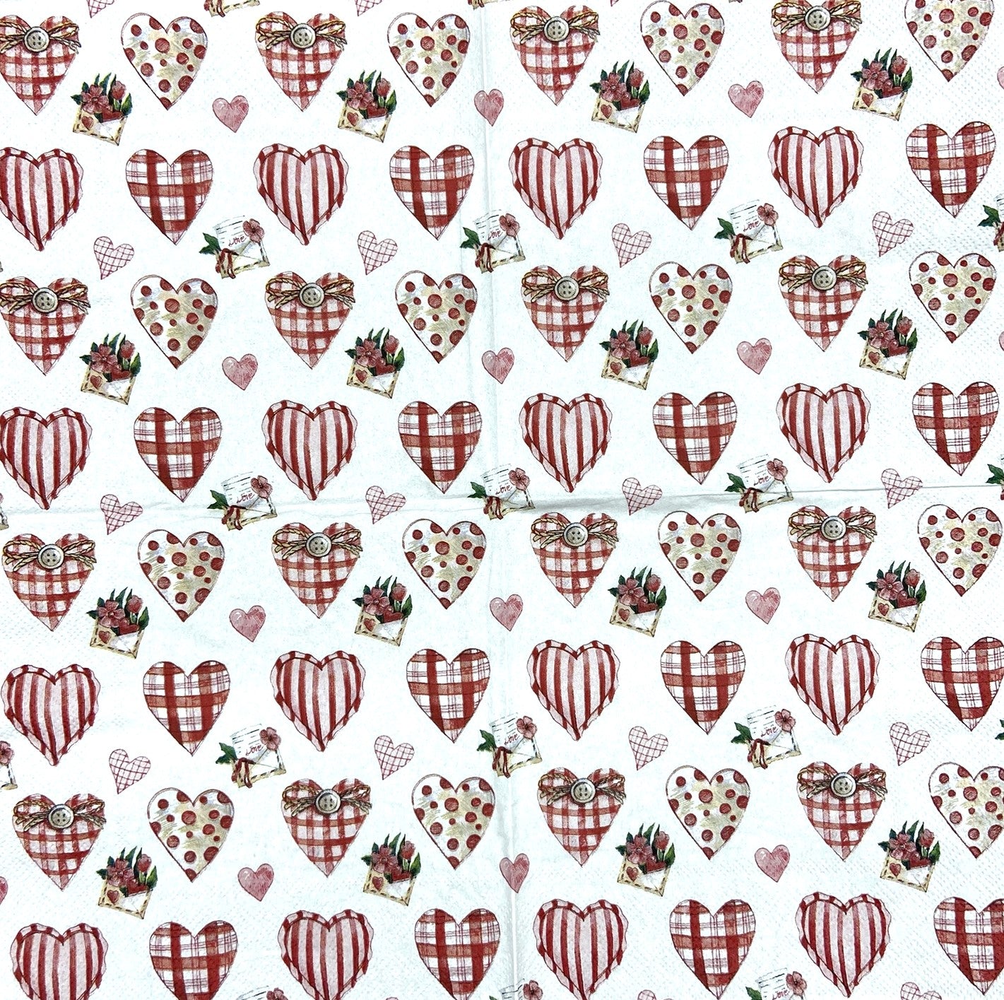 Decoupage Napkins 6.5" (2pcs)- Lovely Hearts
