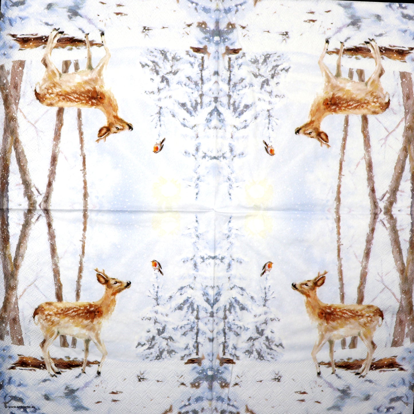 Decoupage Napkins 6.5" (2pcs)- Meeting in Winterworld