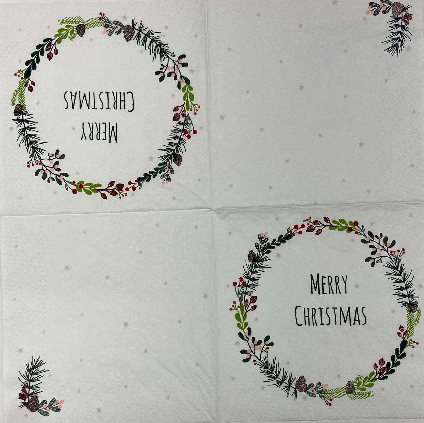 Decoupage Napkins 6.5" (2pcs)- Merry Christmas