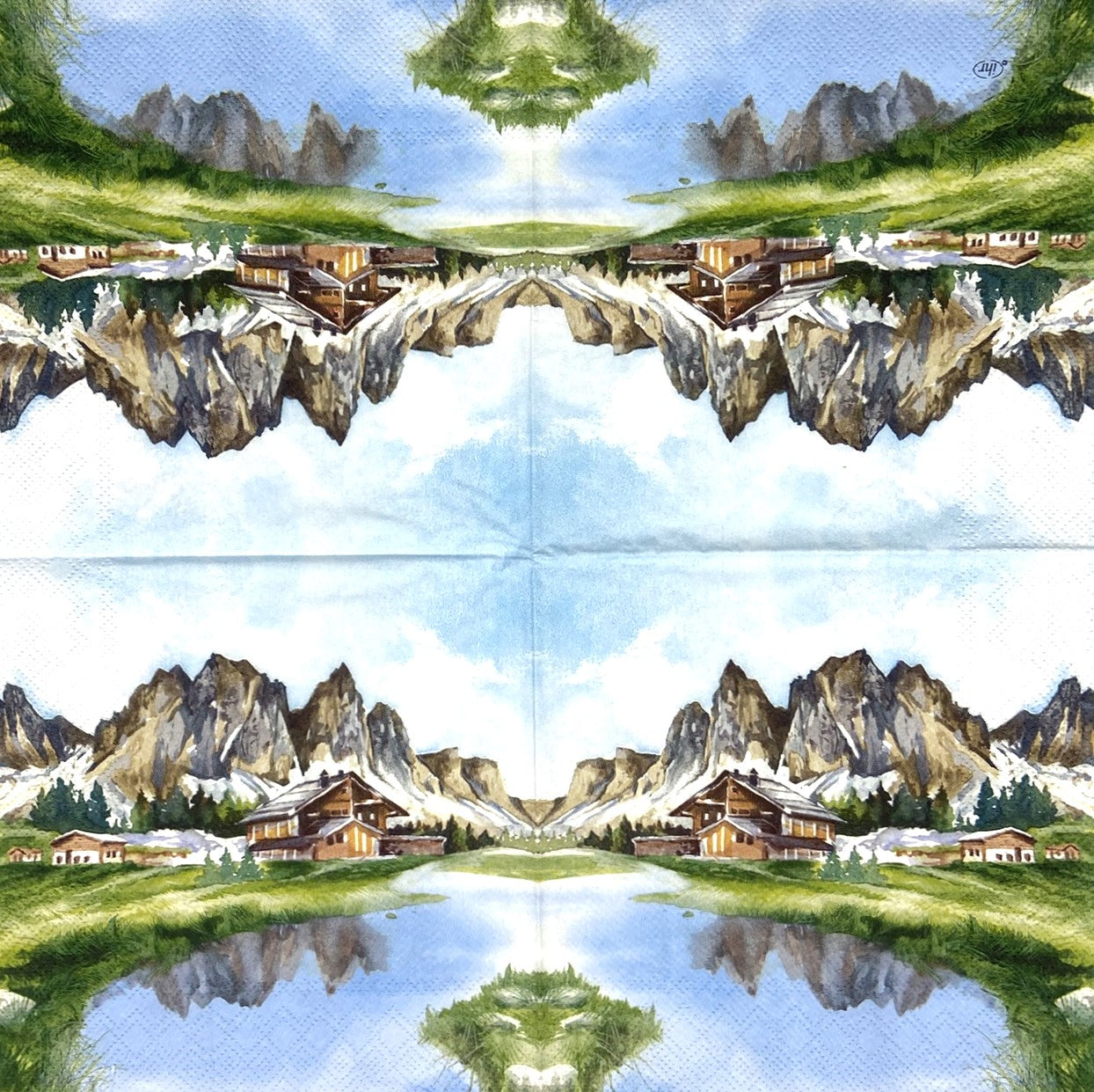 Decoupage Napkins 6.5" (2pcs)- Mountain Valley