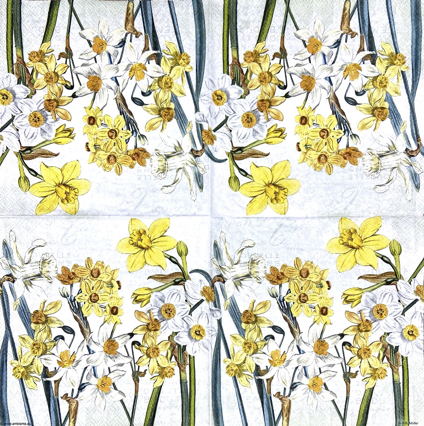 Decoupage Napkins 6.5" (2pcs)- Narcissus
