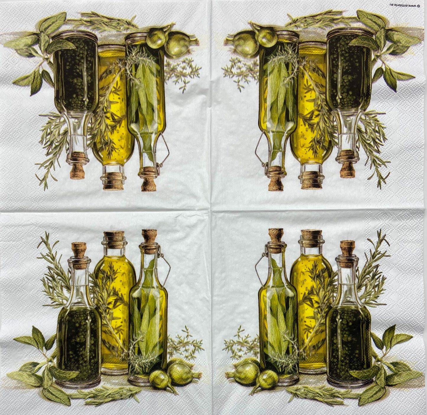 Decoupage Napkins 6.5" (2pcs)- Oils and Herbs