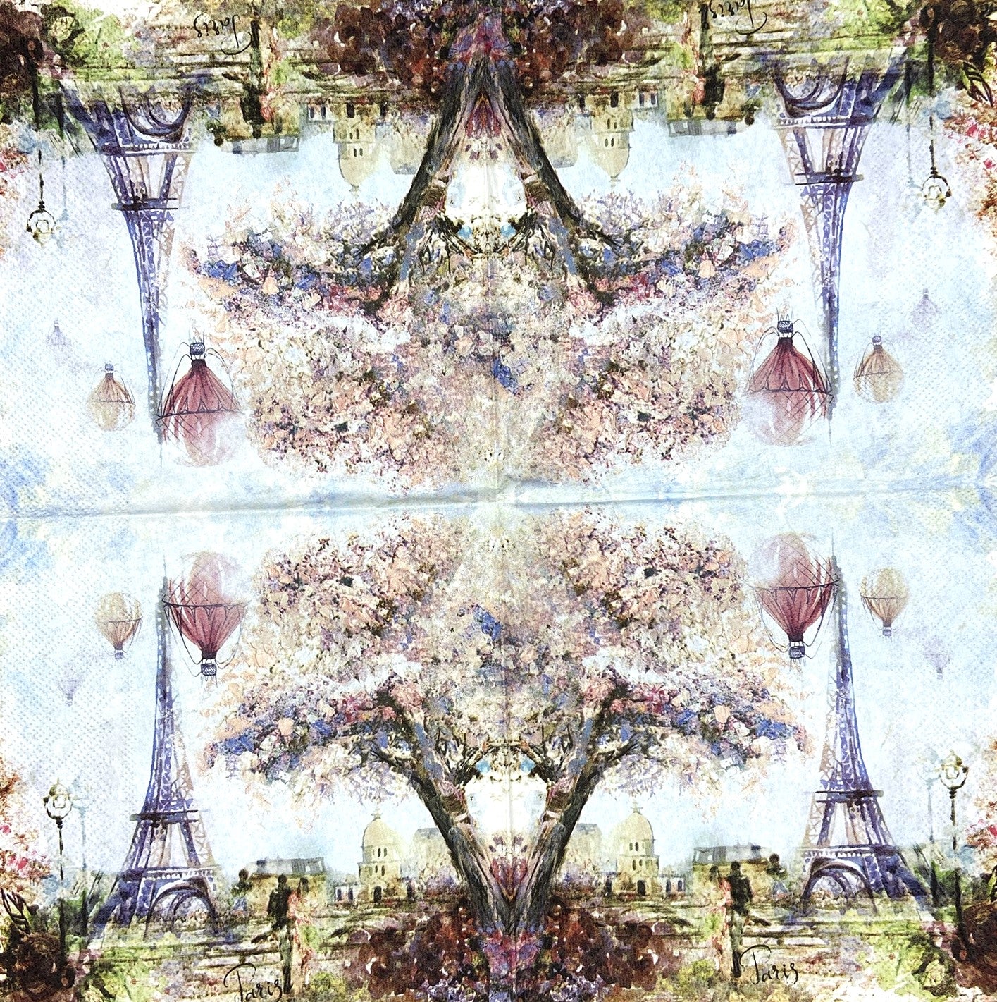 Decoupage Napkins 6.5" (2pcs)- Paris Art