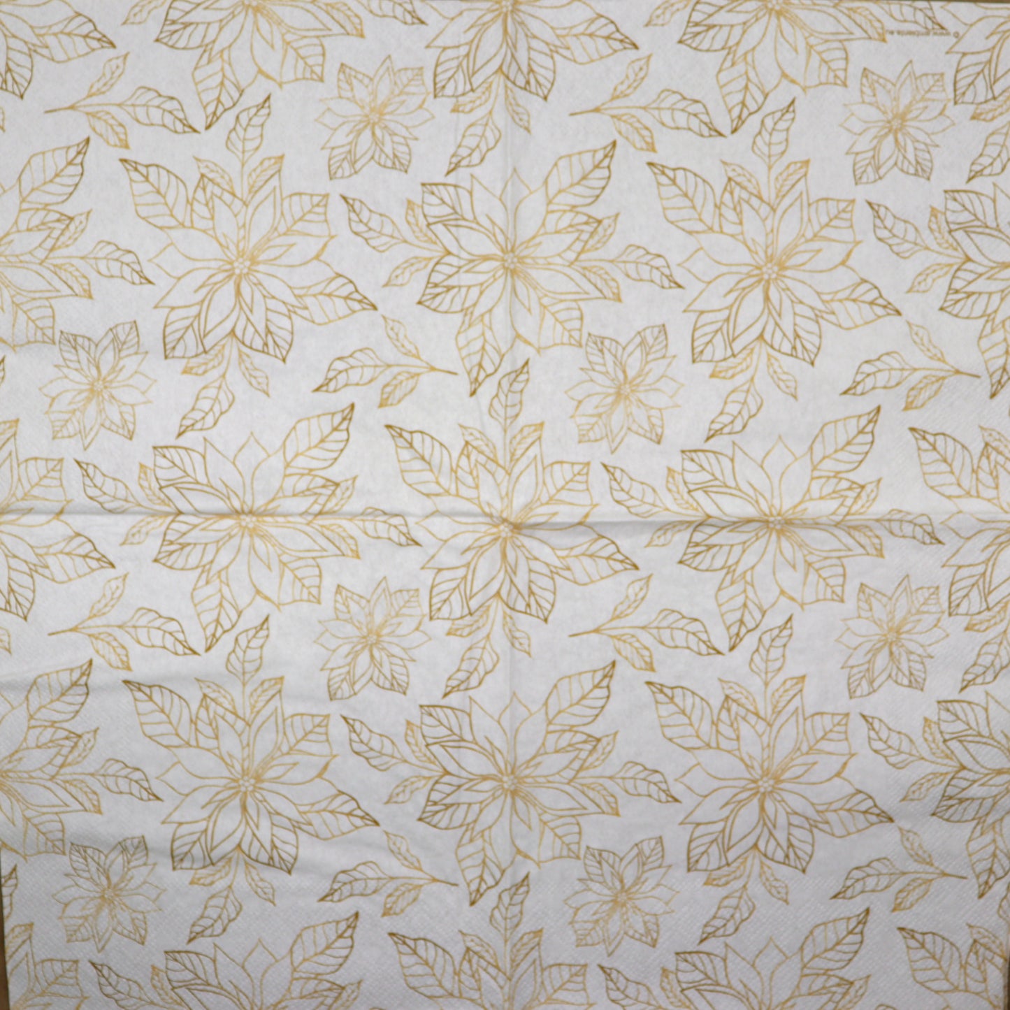 Decoupage Napkins 6.5" (2pcs)- Poinsettia Outline