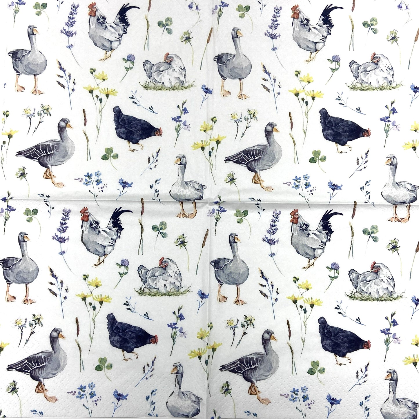 Decoupage Napkins 6.5" (2pcs)- Poultry