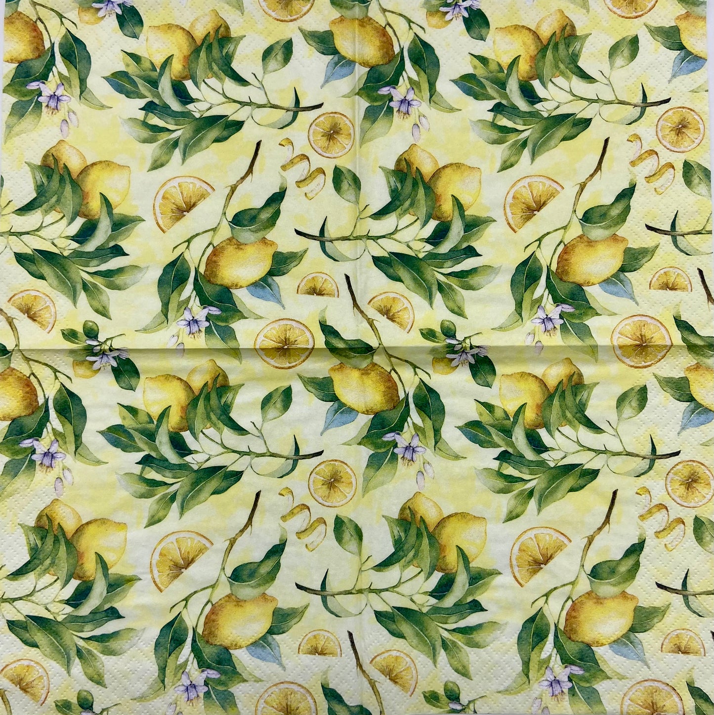 Decoupage Napkins 6.5" (2pcs)- Ripe Lemons